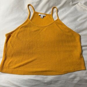 Topshop Mustard Ribbed Camisole